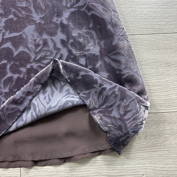 Aritzia Wilfred Trompette Trapeze Velvet Mini Purple Dress - Picture 7 of 11